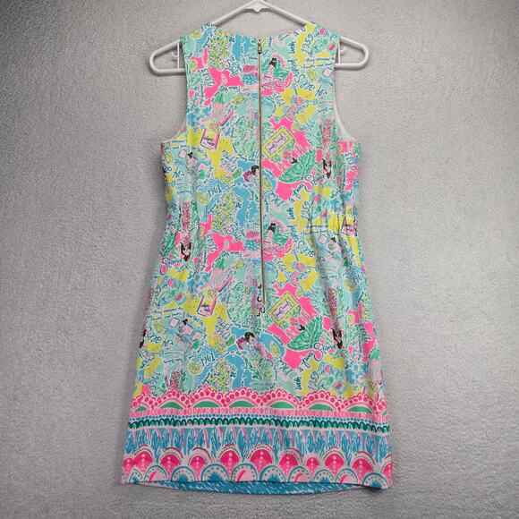 Lilly Pulitzer Shift Dress Womens 2 Marli Stretch Shift Pop Up In The Beginning - Picture 7 of 11